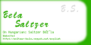 bela saltzer business card